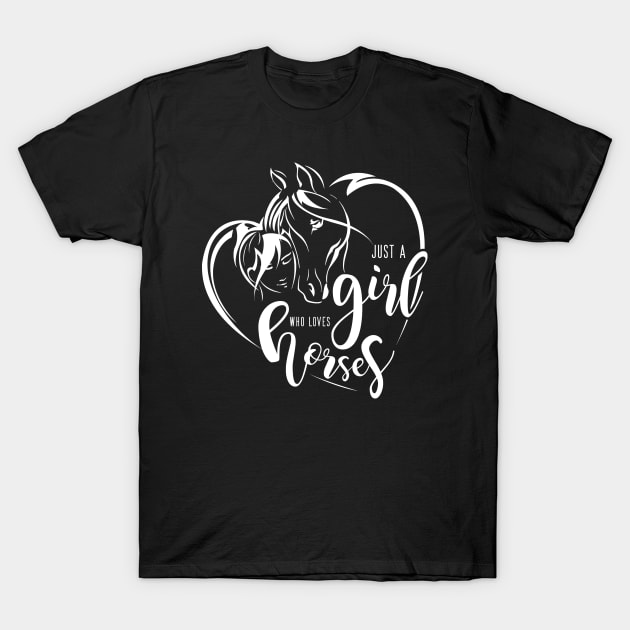 Just a Girl who Loves Horses by Farm n' Fancy T-Shirt by farmnfancy